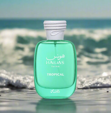 HAWAS TROPICAL FOR HIM: It’s an aromatic, green, woody fragrance with a strong tropical / coconut & fig vibe, Coconut, Fig, Mint. Coconut Water, Fig Leaf, Ginger